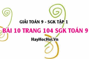 Giải bài 10 trang 104 SGK Toán 9 tập 1